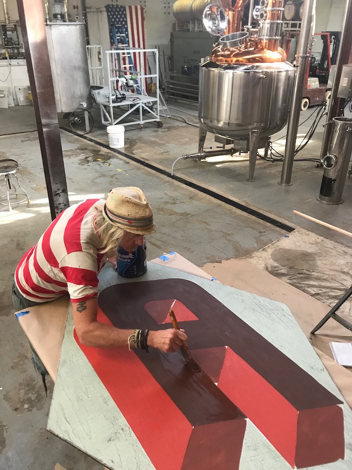 Painting at Eda Rhyne distillery