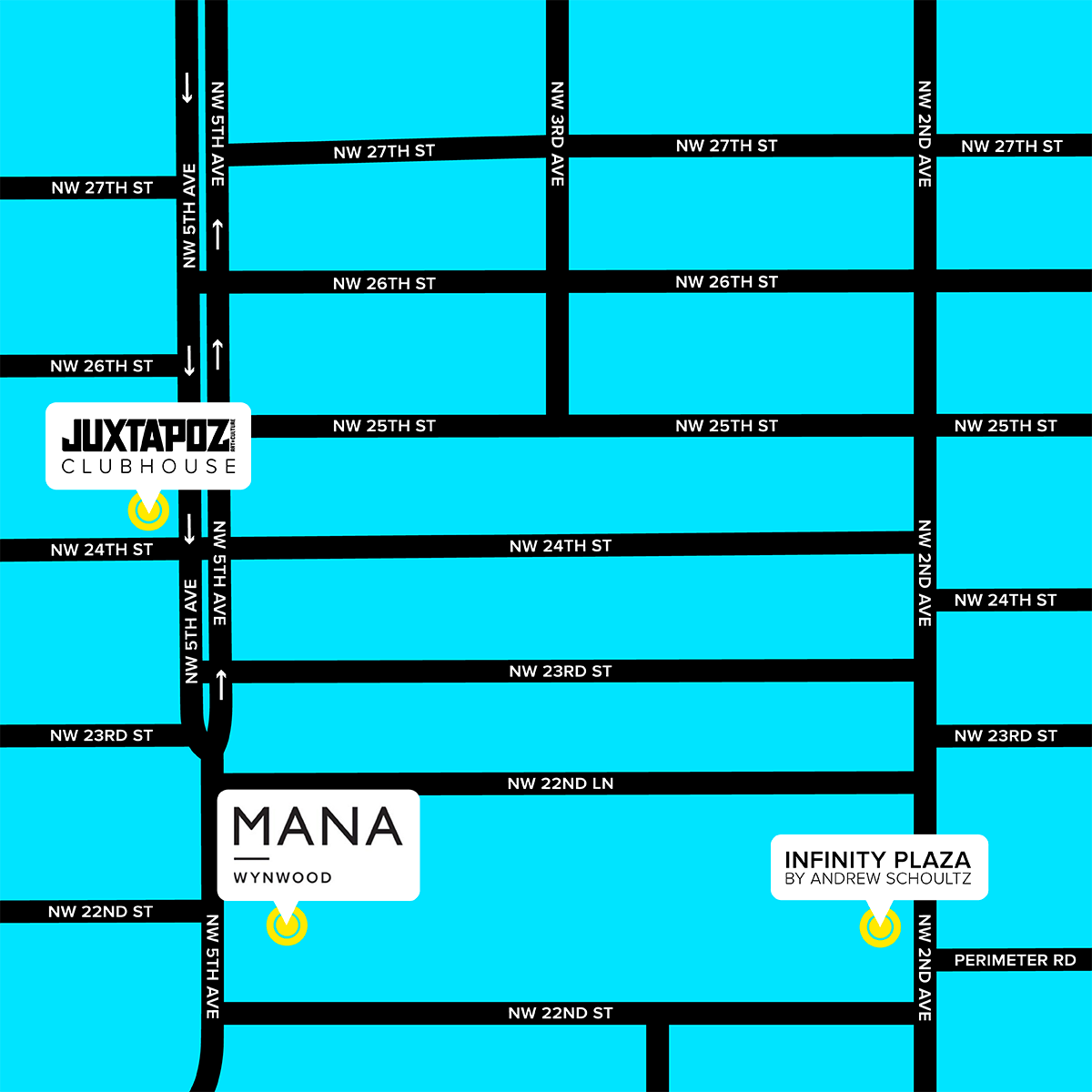 Map of Juxtapoz events