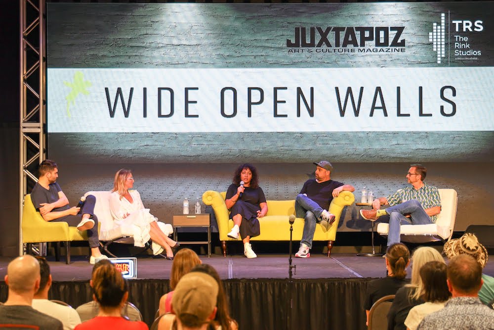 Wide Open Walls Panel with Juxtapoz: Evan Pricco, Jessica Goldman, Roula David and Jesse Cory and David Sobon