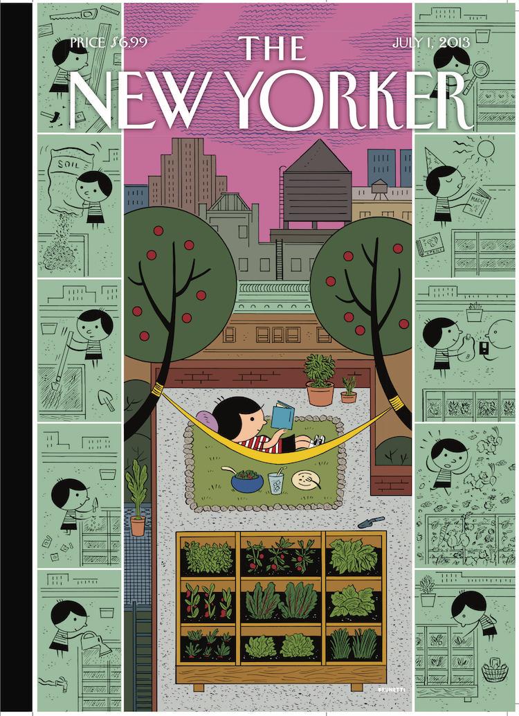 Ivan Brunetti, New Yorker Spring Cover (Urban Bliss), July 2013; 7 7/8 × 10 ¾ in Image courtesy of the artist