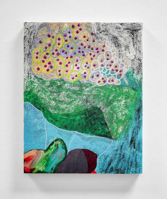 Candida Alvarez, Boricua en la luna 3, 2019. Acrylic on Clayboard. Courtesy of the artist and Monique Meloche Gallery.