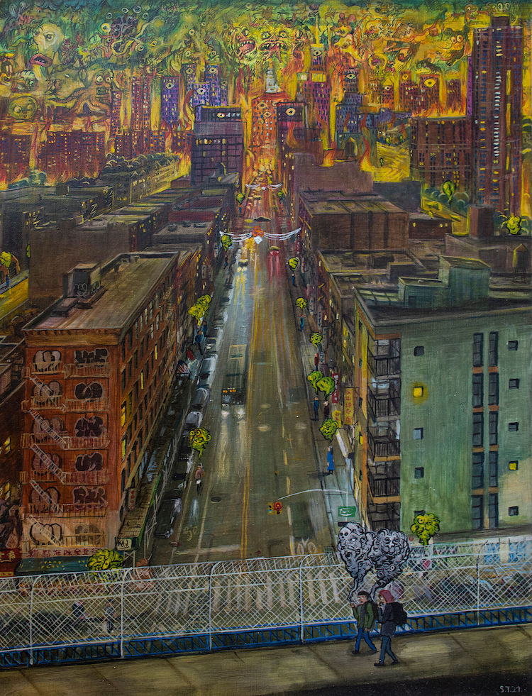 "Walking Over Manhattan Bridge" Print for Juxtapoz