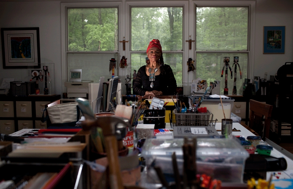 Faith Ringgold from her studio, Summer 2022