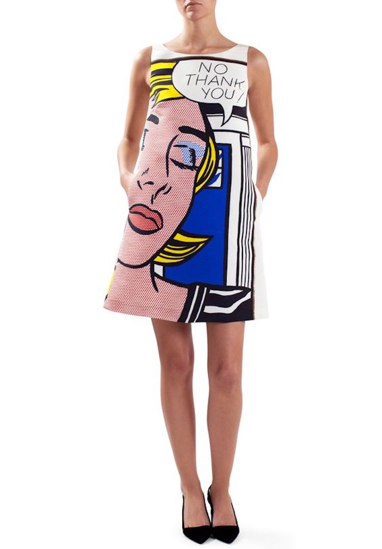 Lisa Perry, Roy Lichtenstein “No Thank You” Dress, 2011 Cotton twill shift dress Lent by the designer