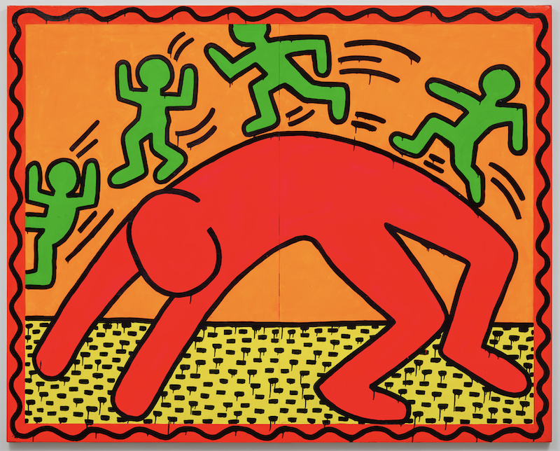 Untitled, 1982 Enamel and Dayglo on metal  72 x 90 x 1 1/2 in. Private collection © Keith Haring Foundation