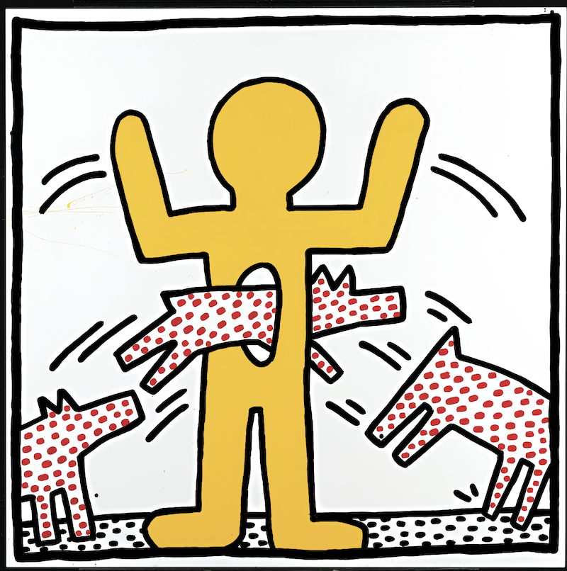 Untitled, 1982  Baked enamel on steel 43 x 43 in. Private Collection  © Keith Haring Foundation