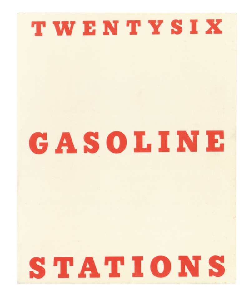  Twentysix Gasoline Stations, 1963. Artist’s book, offset printed, 7 1⁄16 × 5 9⁄16 × 1/2″ (closed). © 2023 Ed Ruscha. Photo Susan Haller, Ed Ruscha Studio