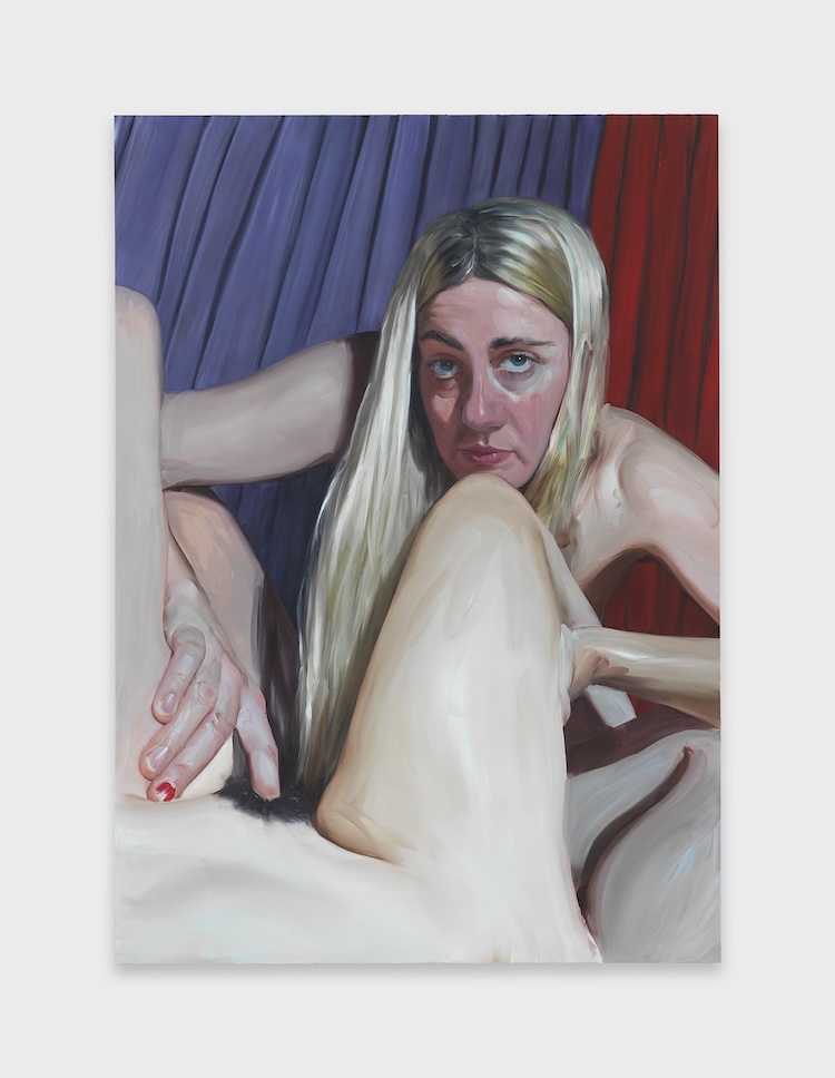 Huge gaze (homophone), 2023 Oil on canvas 112 × 80 inches