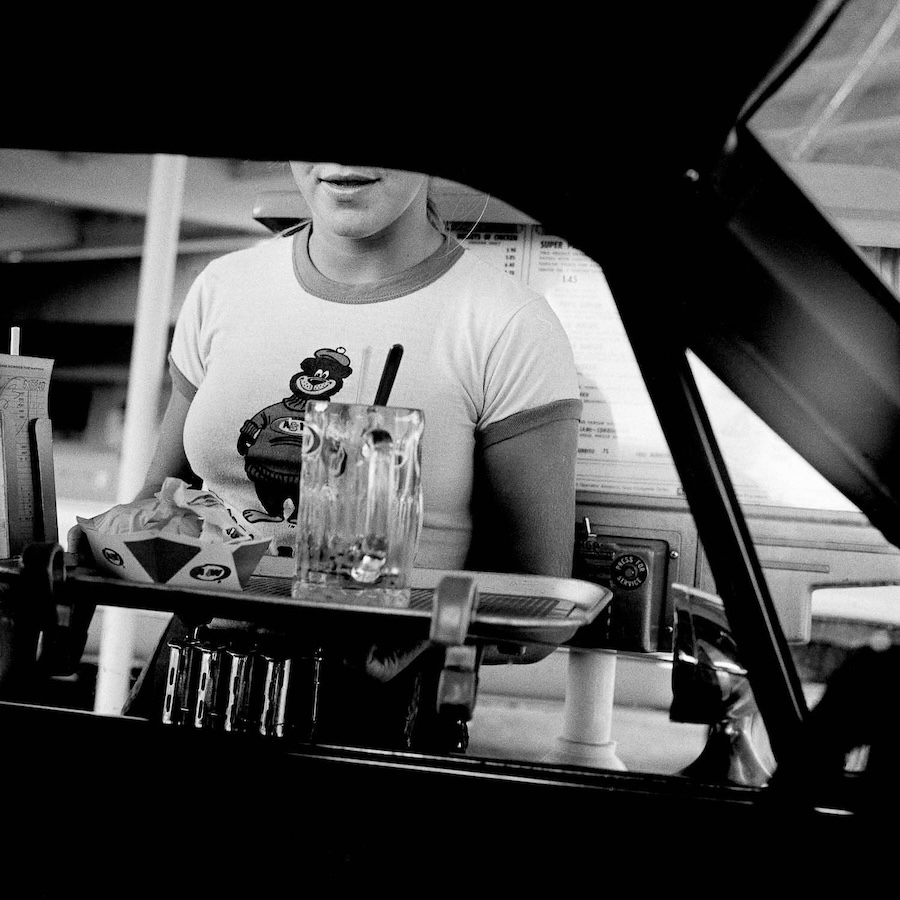 A&W Carhop, North of San Francisco, CA, August 1970 // All photography © Meryl Meisler