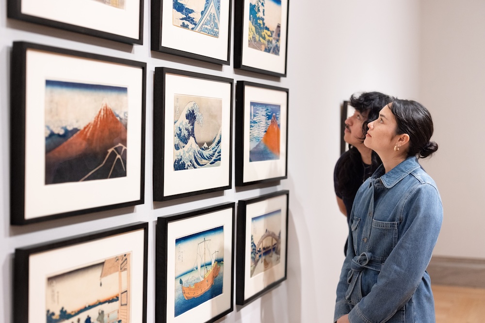 Installation view of Japanese Prints in Transition, Legion of Honor, San Francisco, 2024. Photograph by Gary Sexton. Image courtesy of the Fine Arts Museums of San Francisco