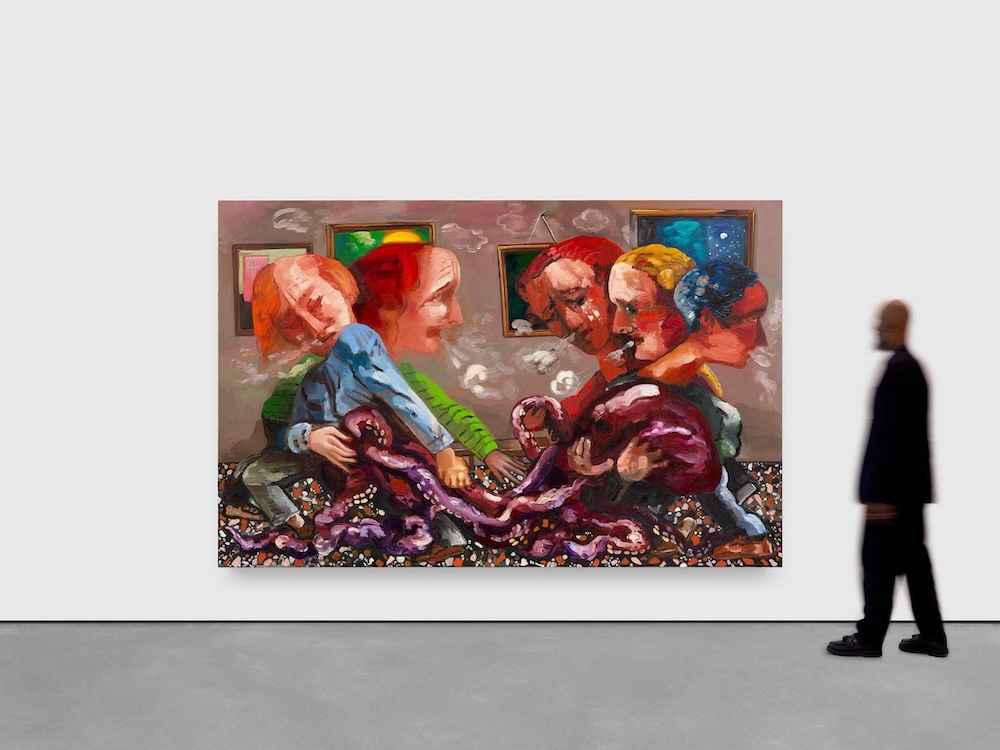 Installation view, Dana Schutz: The Sea and All Its Subjects, David Zwirner, Paris, 2024