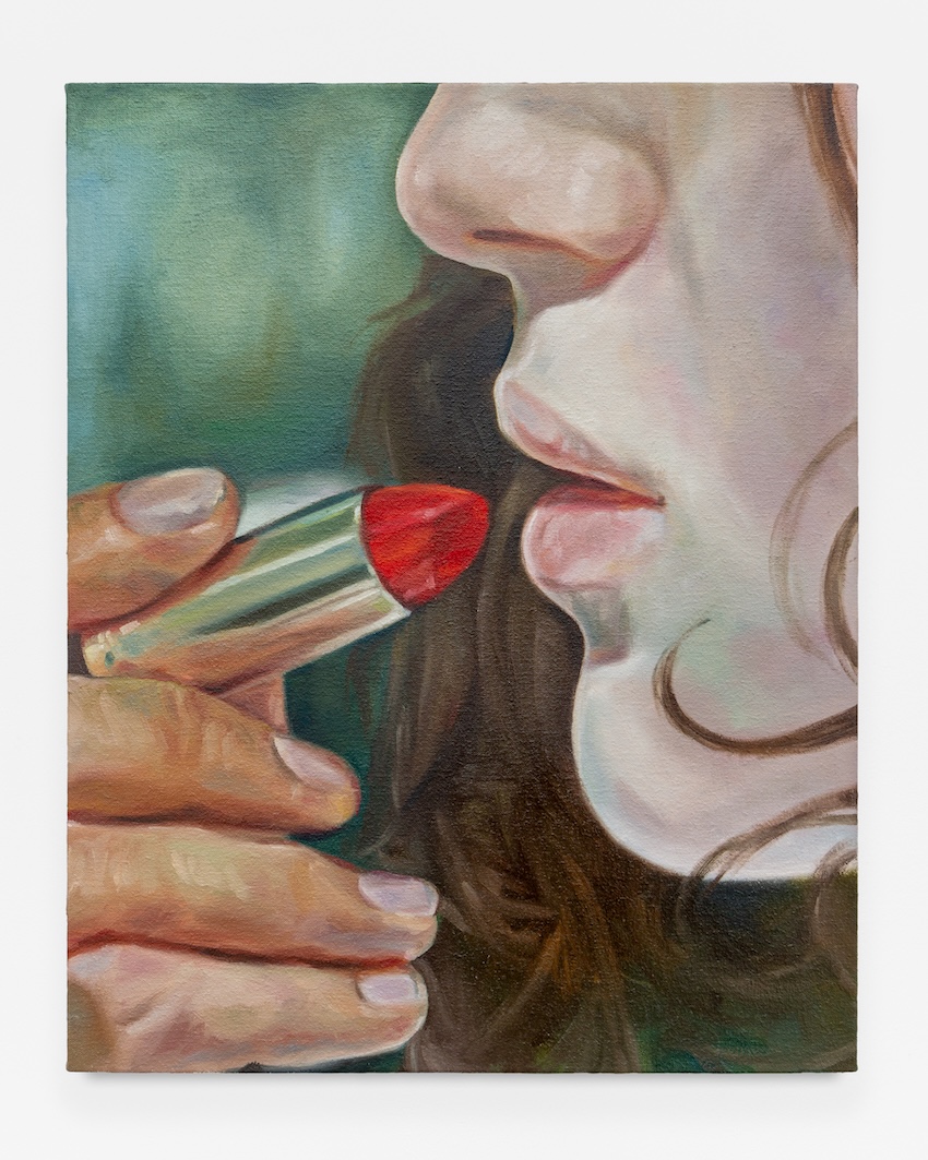 Red lipstick, 2025, oil on linen