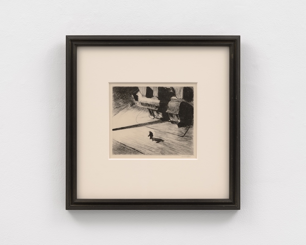 Edward Hopper, Night Shadows, from Six American Etchings, 1921, published 1924, Licensed by Artists Rights Society (ARS), NY and courtesy of Marianne Boesky Gallery, New York and Aspen)