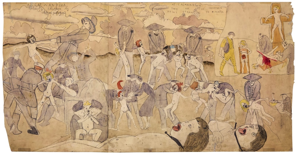 Untitled (At Adernine, / At Calmanrina), ca. 1955 - 65 Graphite and watercolor on paper 18 1/4 x 35 3/4 in. 