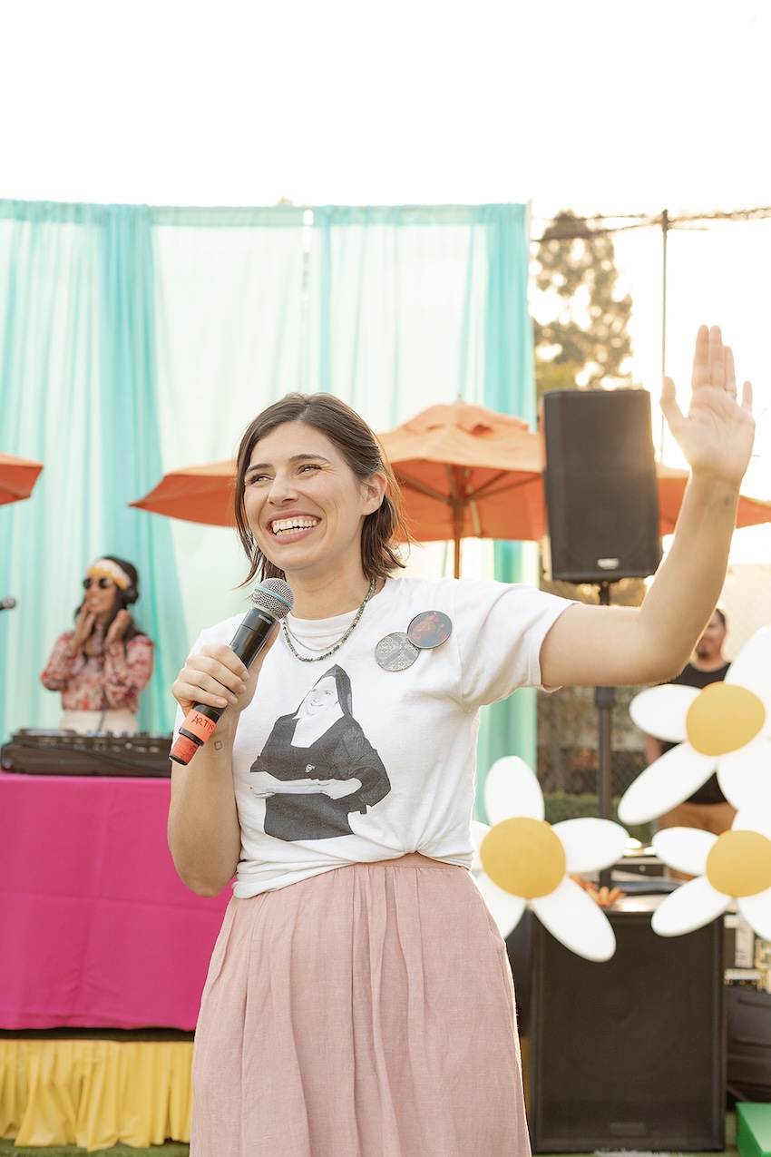 Nellie Scott, Executive Director of the Corita Art Center, Corita Day, Photo by Miriam Brummel
