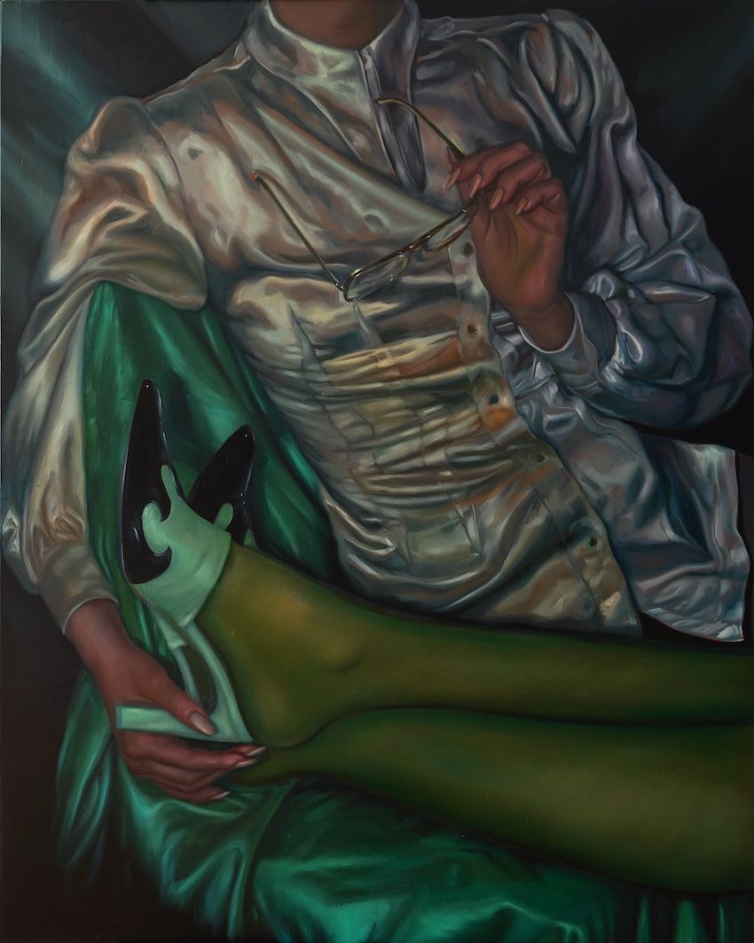  A Stone is frozen music, 2025, Oil on linen, 60 x 48 inches © Chloe Wise - Courtesy of the Artist and Almine Rech. Photo by: Charles Roussel