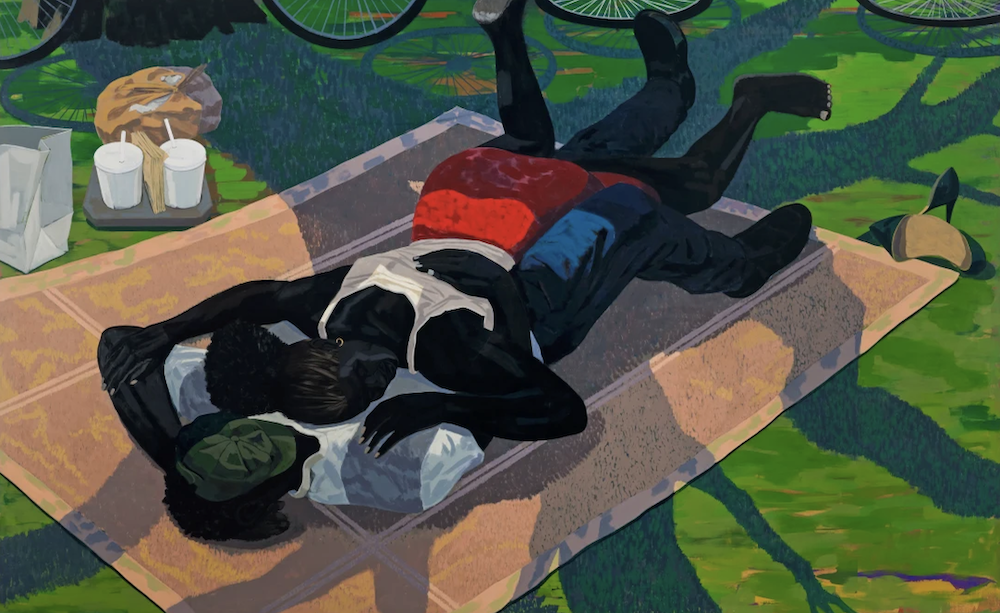 Untitled (Blanket Couple), 2014 Acrylic on PVC panel, in artist