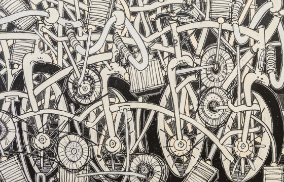 Timothy Curtis's "Temporary Decisions Inkblots and Bikes" @ Arndt Art Agency, Berlin
