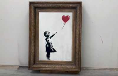 Banksy: "Shredding the Girl and Balloon" The Director’s half cut (Video)