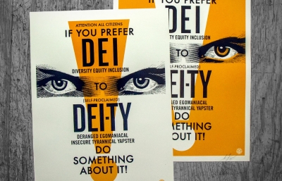 Shepard Fairey Drops New 2 Colorway "DEI-TY" Screenprint image