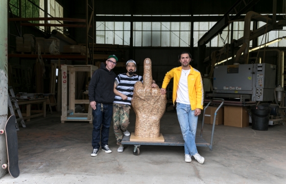 Modernica Shares Documentary on Haroshi Making HUF's Iconic Middle Finger Sculpture