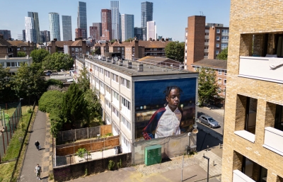 Sebas Velasco Paints His First Mural in London for London Mural Festival image